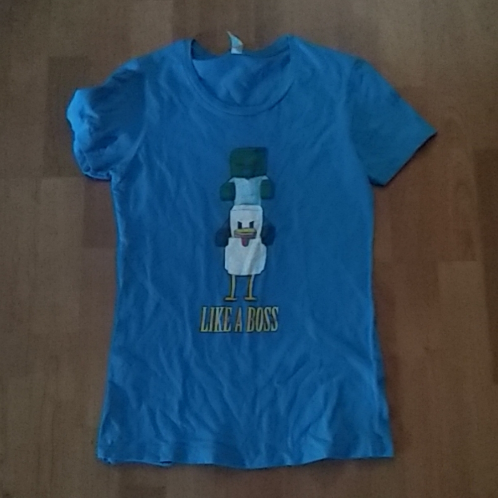 Blue Minecraft t-shirt